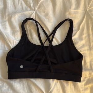 lululemon athletica Black Medium Support Sports Bra
